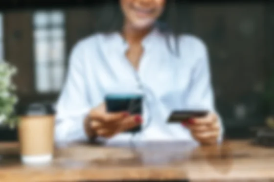 Card payment in a coffee shop